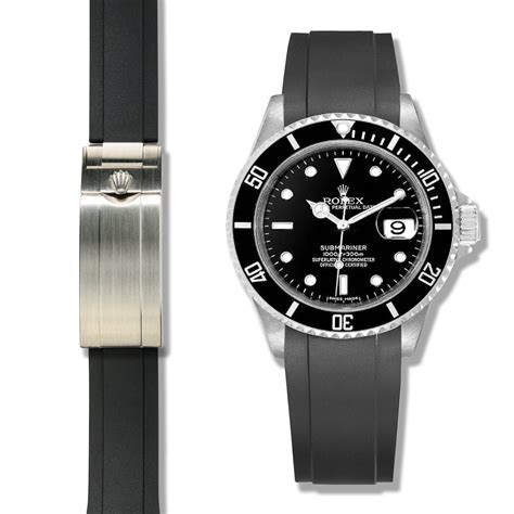 rolex 16610 rubber strap|CURVED END RUBBER STRAP FOR ROLEX .